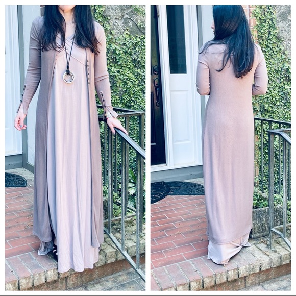 Chic Mocha  long knit duster - Picture 4 of 4